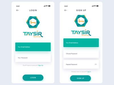 Login & Sign up screen app design design app iphonex logo mobileapp screen ui ux