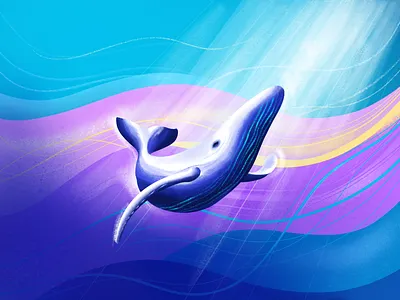 Whale | Love our planet blue earth graphic illustration marine ocean planet plastic pollution procreate sea water whale