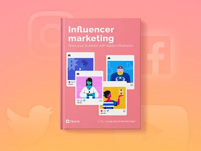 Influencer Marketing Ebook Cover art book charactedesign character character art colors cover design ecommerce illustration minimal vector