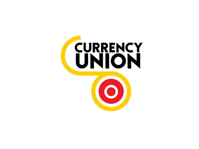 currency union branding design flat logo vector