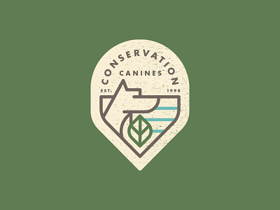 Conservation Canines badge hunting badge logo badgedesign branding branding design illustration logo logo design patch design simplify vector