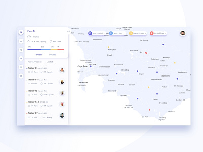 Trailer performance tracker app design mobile app ui ux web app