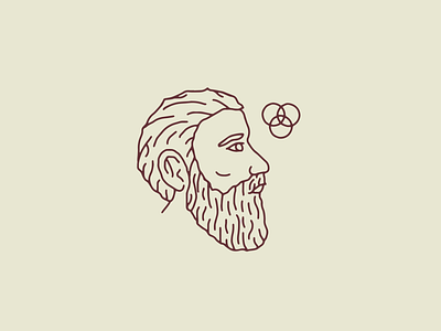 Resemble WIP barber beard branding dapper haircut handdrawn identity logo old man