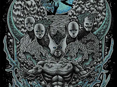 Threat Leve Midnight album cover art artwork band dark art death graphic design heavy metal illustration mask music poster tshirt