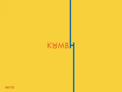 Kumbh clean colors design flat logo type art type daily typogaphy vector