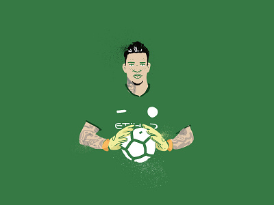 Ederson Morales - Goalkeeper portrait bamboo brush design football graphicdesign icon icon artwork illustration illustrator manchester manchester city premier league premier pro wacom