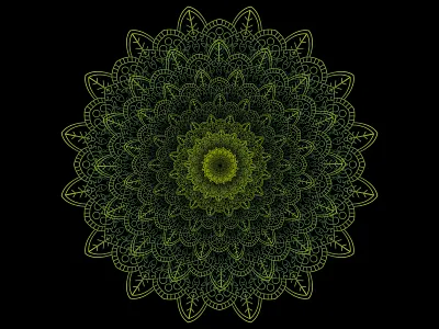 Floral pattern art doodle floral foliage geometry illustration pattern vector