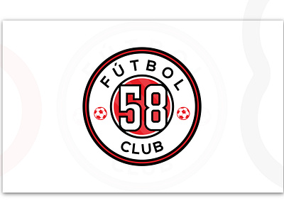 58 Fútbol Club Logo branding club corporate creative design flat football football app football club football kit fútbol icon illustration lettering logo minimal typography vector