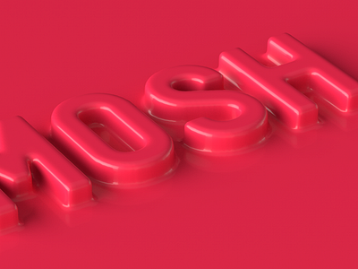 Mosh 3D 3d 3dart c4d design logo magenta type art typography