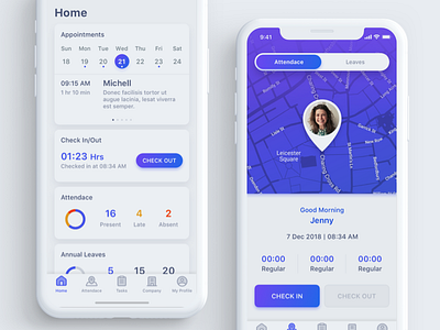 Payroll & HR App Concept interface design ui ux