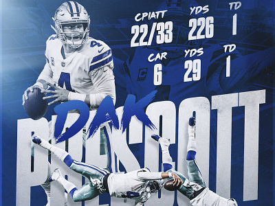 Dak Prescott cowboys dak dallas football nfl smsports sports sports design