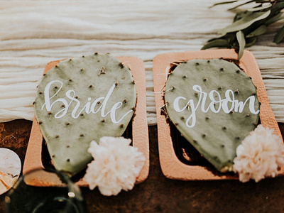 Cactus | Bohemian Wedding | Hand Lettering blueridge bohemian branding couple style shoot design hand lettering leather lettering on things stationary design styled shoot virginia wedding wedding design