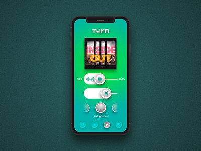 Music control: home automation concept branding design sketch ui