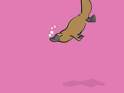 Ornithorhynchus animal comics doodle illustration illustrator line ornithorhynchus pink vector