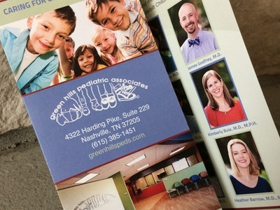 Green Hills Pediatrics Brochure brochure graphic design medical tri fold