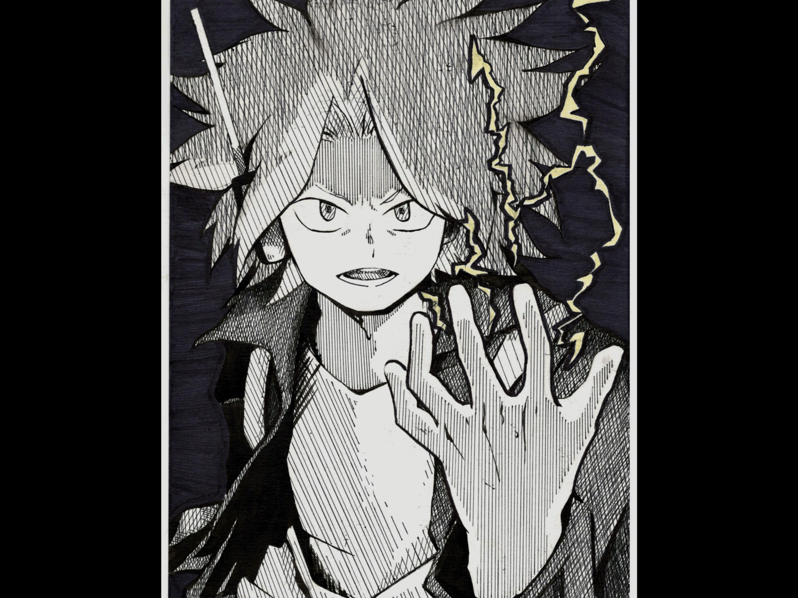 Kaminari Denki anime character illustration myheroacademia