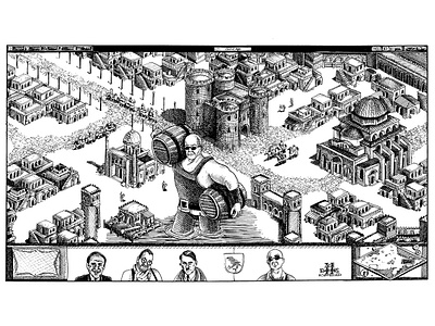 Age of Empires and Indio Solari age of empires blanckandwhite character art characterdesign comicart draw illustration illustration art indio solari ink wash pen art