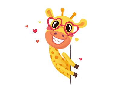 Miracle Garden Giraffe 2 design illustration