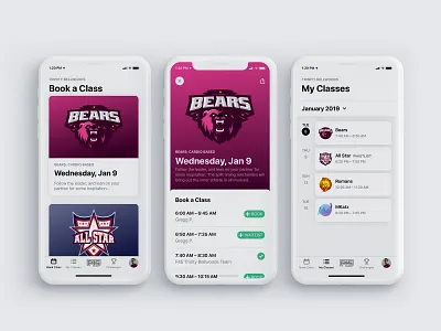 Fitness App Concept app booking class design fitness gym lifestyle product sports team training workout