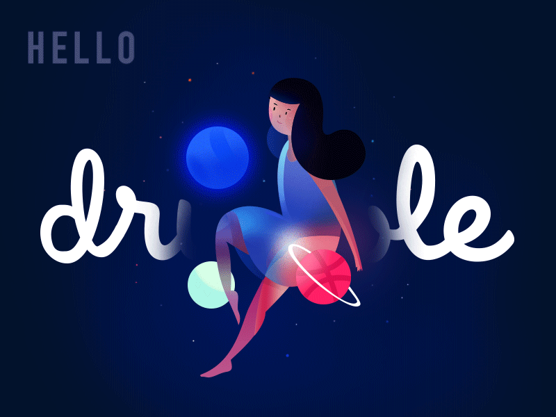 Hello dribbble! hallo illustration ui ux