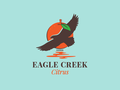 Eagle Creek Citrus by kdmacalinao branding citrus creek eagle logo orange typography vector