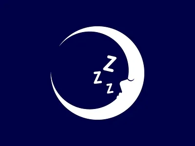 Sleeping Moon circle closed eye crescent crescent moon flat full moon half moon lips minimal moon nose off one color sleeping sleeping bag snooze vector white zzz