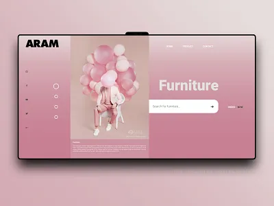 Furniture_Aram armchair cabinet chair desck eccomerce ecommerce furniture furniture design landing landing page locker sore store table ui ux ux design web webdesign woocommerce