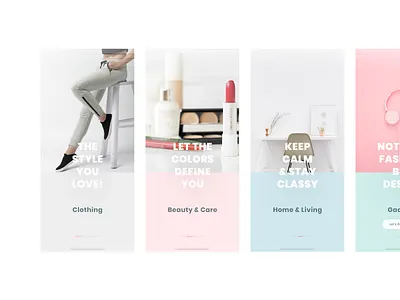 Walkthrough - FashionStore 2019 android beauty products clean design clothing colorful design concept creative e commerce fashion interaction ios minimal online shopping shopping start screen store design ui ux walkthrough