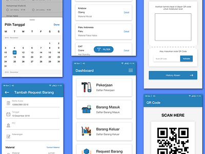 Building Assignment Unit App android dashboad date design filter government mobile scan ui ui design