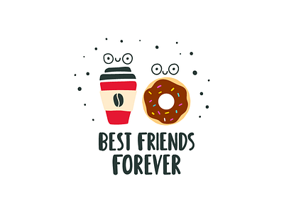 bff coffee cup design donut food icon illustration logo logotype mark symbol