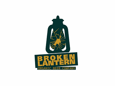 Broken Lantern logo apa beer beer branding brew brewery broken craft freelance green ipa lager lantern logo modern organic organics pilsen pilsner stout yellow