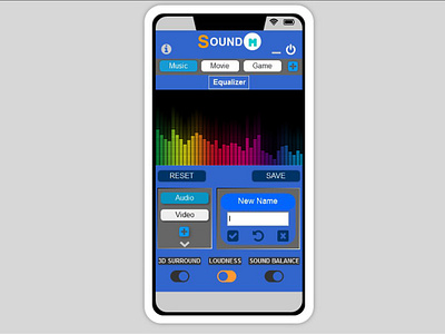 Sound Manager App application axure design mockup music photoshop smartphone sound ui wireframe