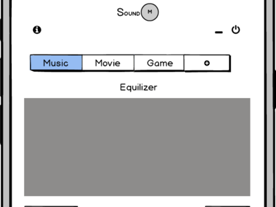 Sound Manager App Max application balsamiq design mockup music smartphone ui ux wireframe