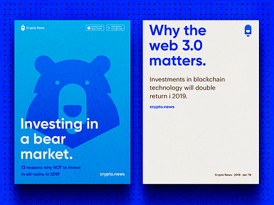 Crypto Investing bear branding business crypto design logo magazine magazine cover market paper typography