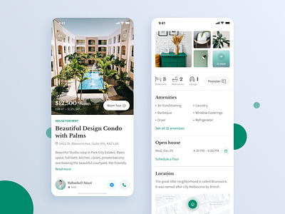 Real Estate iOS App: Property Listing app app design cards design estate estate app house ios ios app ios12 listing property real estate real estate app realtor rent ui user experience user interface ux