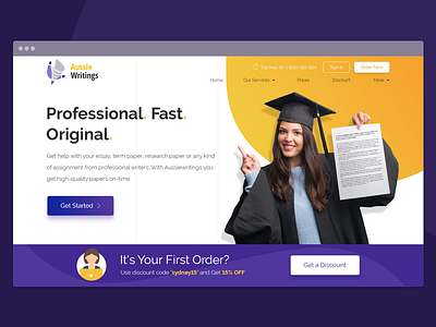 AW main page ui ux web design