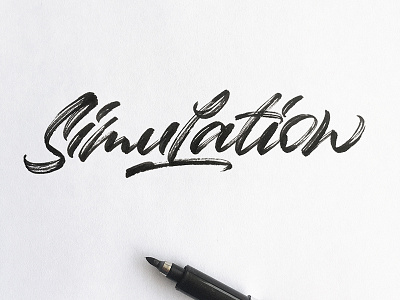 Simulation art artist brush brush calligraphy brush lettering brushpen brushscript calligraphy customtype design graphic design lettering logo logo design logotype signature signature logo type typography