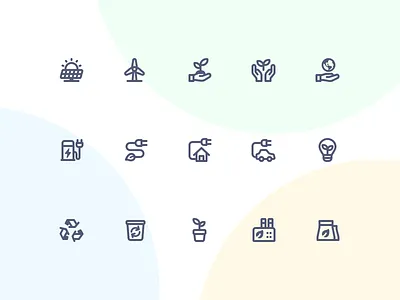 Jollycons - Environment & Sustainability - Icon Set design system environment green icon set icons jollycons nature outline rounded sustainability sustainable vector