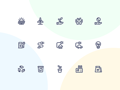 Jollycons - Environment & Sustainability - Icon Set design system environment green icon set icons jollycons nature outline rounded sustainability sustainable vector