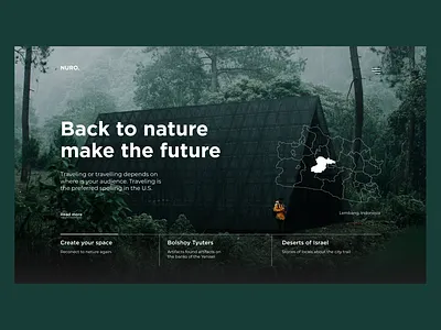 Back to nature content design grid grid design inteface motivation typography ui ux web website