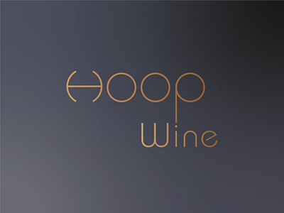 Hoop wine design logo vector