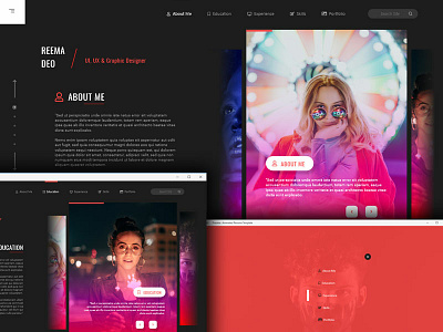 Download Adobe XD Animated Resume Web Template adobe adobe xd creative design graphicdesigns minimal resume slide ui uidesign ux design xd