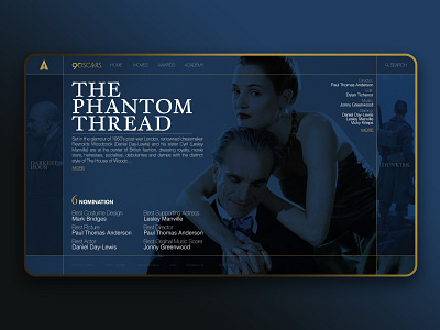 Phantom Thread Blue Version alirezam blue design graphic graphic design graphic design oscars phantom thread ui ui ux ui design uidesign user experience user inteface web web deisgn