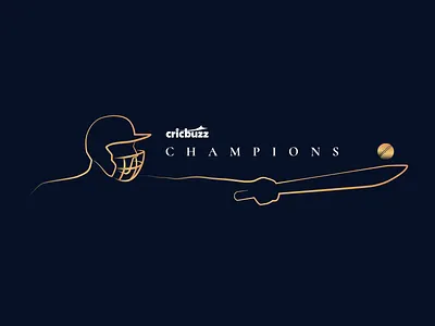 Cricbuzz Champions Logo app brand identity branding cricket graphic design illustration logo vector