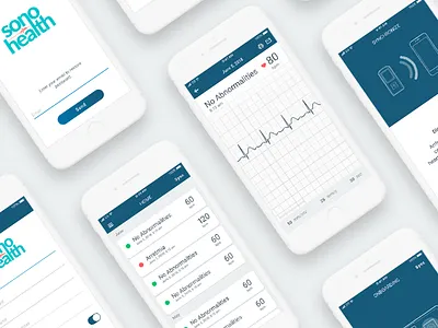 medical app UI app bluetooth branding ecg medical app ui ux