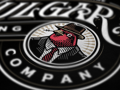 Purple Finch animal beer bird brewery brewing illustration logo
