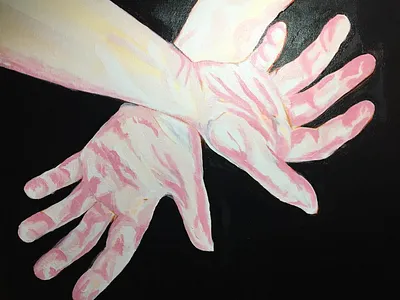 Hands: Work in progress acrylic hands wip
