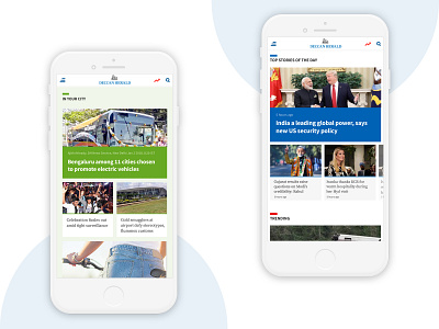 News Portal Mobile Screens mobile app design news app news design responsive design ui uxui design visual design