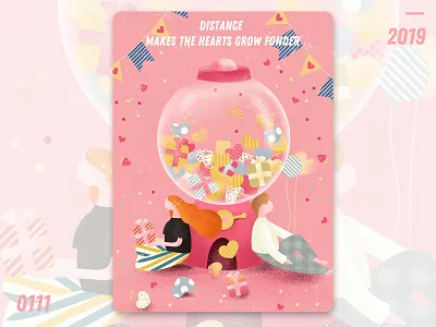 Distance design distance homepage illustration love