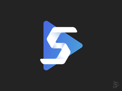 streamplay logo branding design flat folded s gradient logo media movies play play logo play video streaming streaming logo tv typography vector